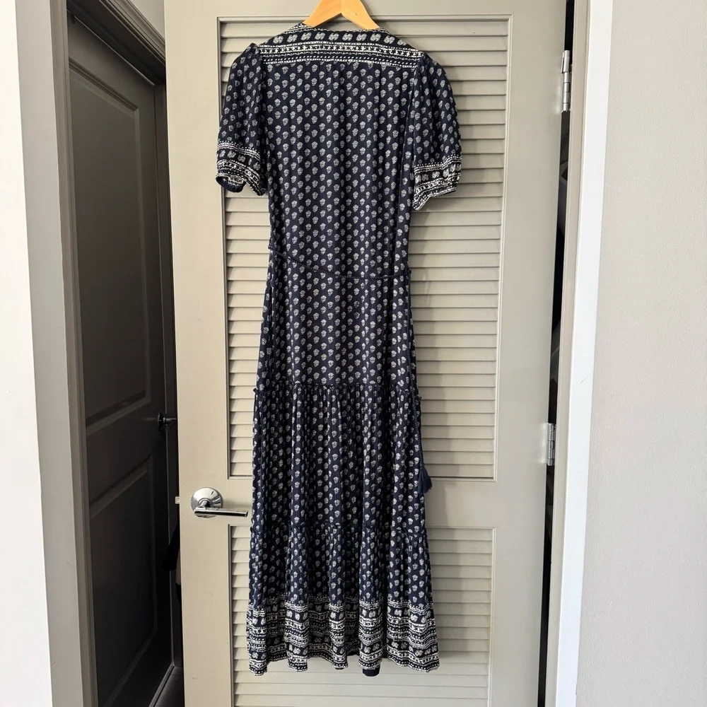 Faherty | Orinda Short Sleeve Maxi Dress in Lotus Floral Print - XXS - Picture 10 of 10